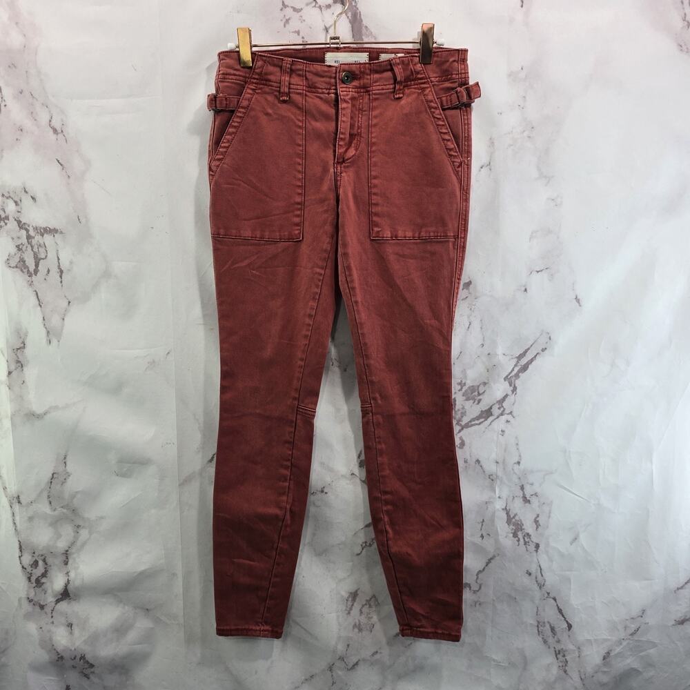 Anthropologie Pants Womens 25 P Orange Terracotta High Rise Skinny Crop Hei Hei